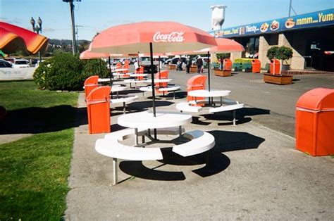Coca-Cola fibreglass table umbrella | Camera used: Bananas i… | Flickr