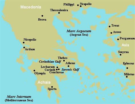 Corinth - Its Location in Greece