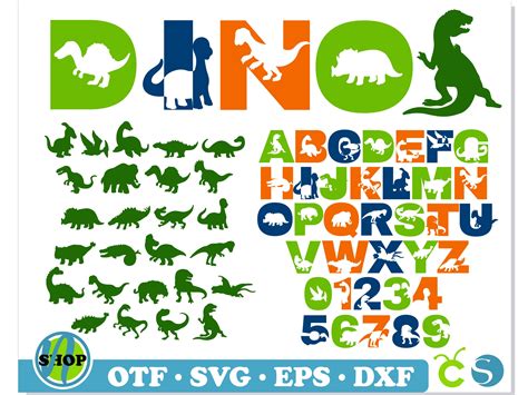 Dinosaur Font Bundle | Dinosaur Font SVG Cricut, Dinosaur Si | Inspire ...