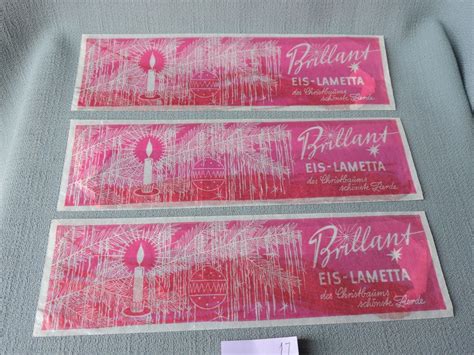 Vintage 3 PACKS German ROSE PINK Christmas Tree LEAD Tinsel Lametta ...