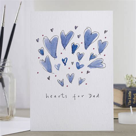 'Hearts For Dad' Card By Gabrielle Izen Illustration | notonthehighstreet.com