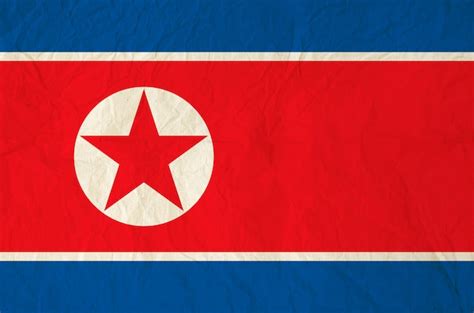 Premium Photo | Flag of the democratic people's republic of korea