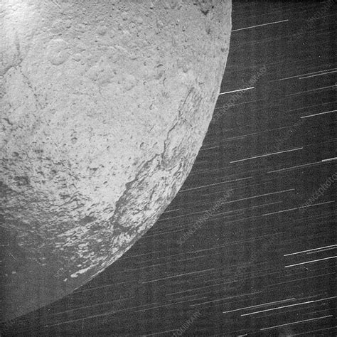 Saturn's moon Iapetus - Stock Image - R400/0084 - Science Photo Library