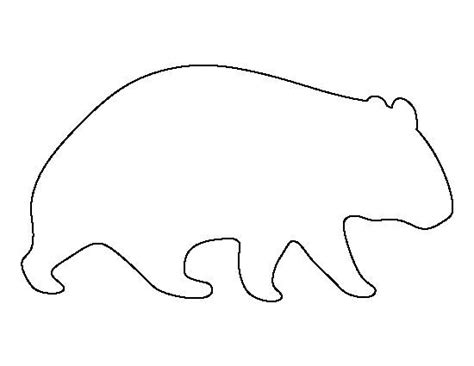 wombat template - Google Search | Australian animals, Quilting templates, Wombat