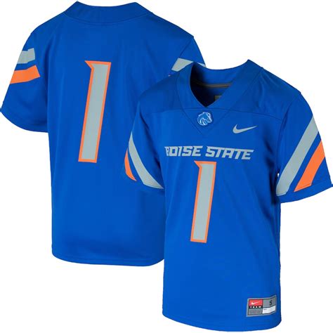 Nike #1 Boise State Broncos Youth Royal Team Replica Football Jersey