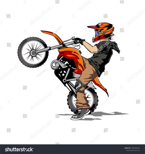 Cartoon Dirt Bike Drawings: Over 163 Royalty-Free Licensable Stock ...