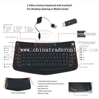 wholesale 2.4G Wireless Trackball Keyboard-buy discount 2.4G Wireless Trackball Keyboard made in ...