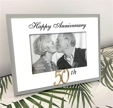 Golden Wedding Anniversary Picture Frame By Gifted Memories Faith Australia