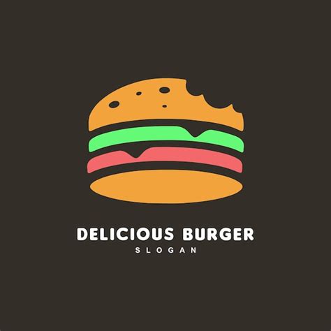 Premium Vector | Bite burger logo design for cafe or restaurant design vector