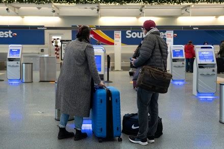 Passengers Use Southwest Airlines Kiosk Travel Editorial Stock Photo ...