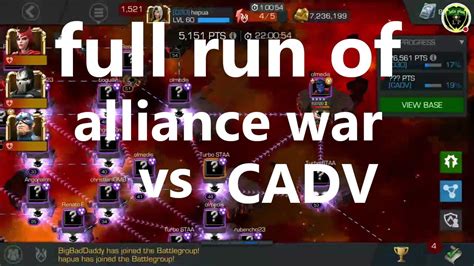 full run of alliance war marvel contest of champion - YouTube