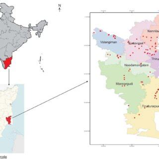 Study areas of Thiruvarur district, Tamil Nadu, India. | Download Scientific Diagram