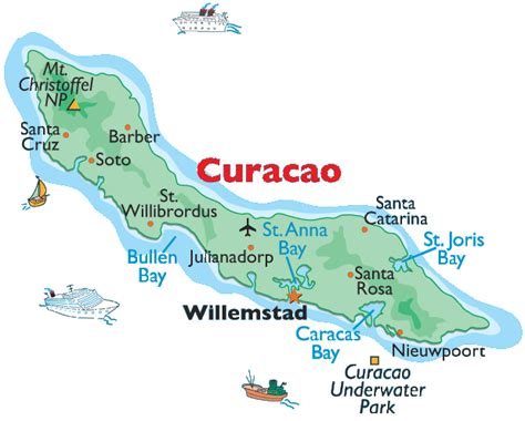 map of Curacao | Curacao, Underwater park, Bay and bay