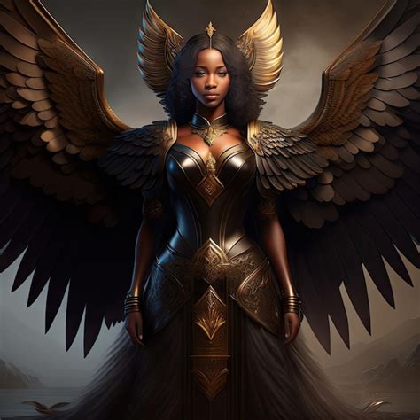 Premium AI Image | Fallen black angel with wings