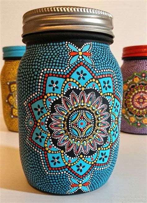 40 Easy Glass Painting Designs And Patterns For Beginners | Jar art ...