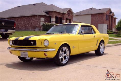 1965 Mustang Coupe, 347, coupe, yellow, black stripes