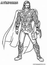 Avengers Thor Coloring Page  Free Printable Pages sketch template
