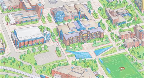 Campus Map illustration for SAIT Polytechnic (Southern Alberta Institute of Technology) Virtual ...