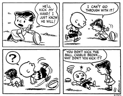 The first Charlie Brown Football Gag (Peanuts - November 14th, 1951 by Charles M. Schulz ...