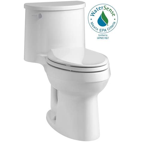 KOHLER Adair Comfort Height 1-Piece 1.28 GPF Single Flush Elongated ...