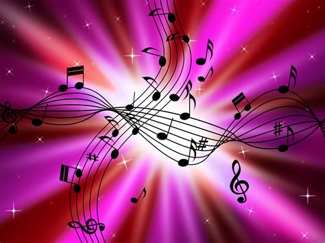 Free photo: Pink Music Background Shows Musical Instruments And ...