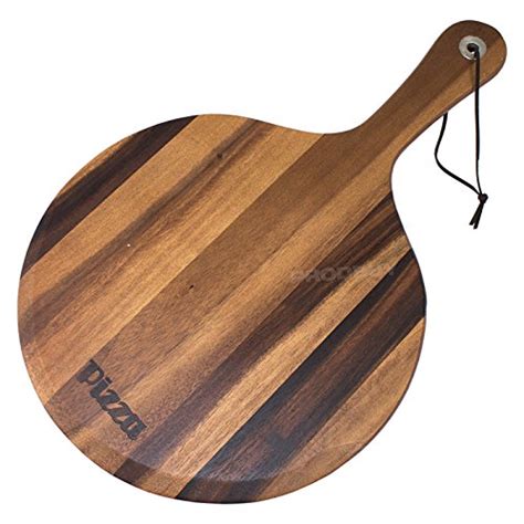 30cm Round Wooden Pizza Paddle Serving Board: Amazon.co.uk: Kitchen & Home