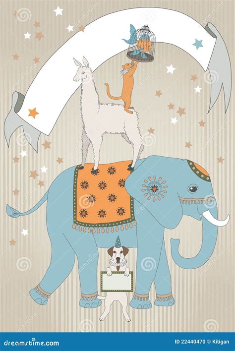 Acrobatic Animals stock illustration. Illustration of show - 22440470