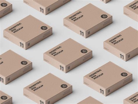 Box Grid PSD Packaging Mockup