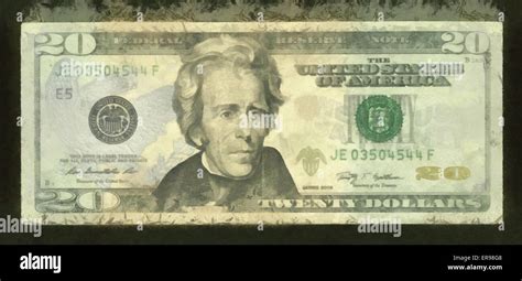 Illustrations Banknote 20 dollar USA,Currency, Andrew Jackson Stock Photo - Alamy