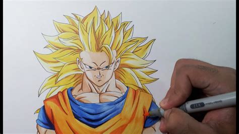 Drawing Goku SSJ3 - Super Saiyan 3 - YouTube