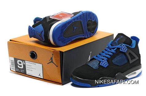 Jordan 4 Shoes Black Blue New Release | Air jordans, Blue sneakers ...