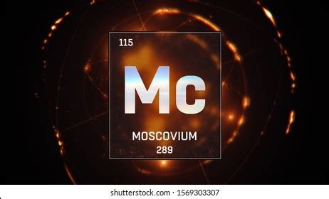 3d Illustration Moscovium Element 115 Periodic Stock Illustration ...