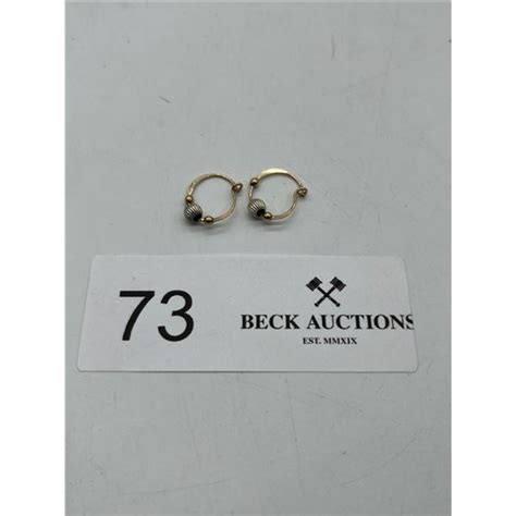 10K Gold earrings - Beck Auctions Inc.