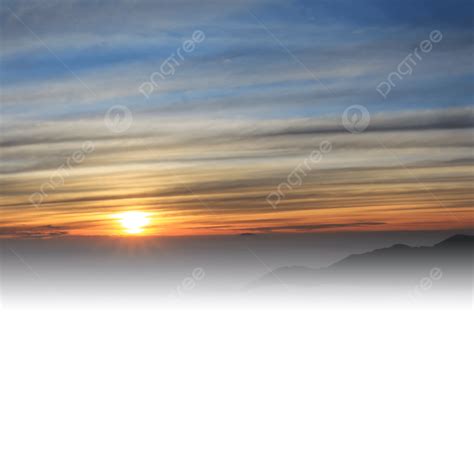 Realistic Clear Sunrise Sky Wih Clouds, Sky, Cloud, Sunrise PNG Transparent Clipart Image and ...