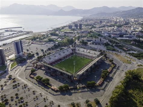 Salerno, Italy - 21 July 2021: Aerial View of Arechi Football Stadium ...