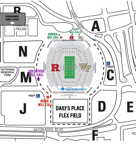 TaxSlayer Gator Bowl Maps