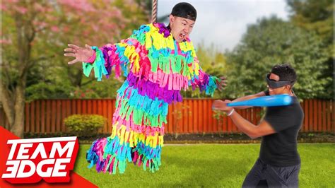 Don't Become the Human Piñata Challenge!! - YouTube