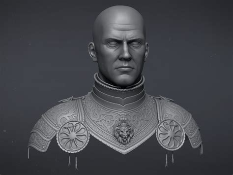 Dmitry Melsitov - Medieval knight bust