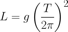 Length of simple pendulum (given period and local gravity)