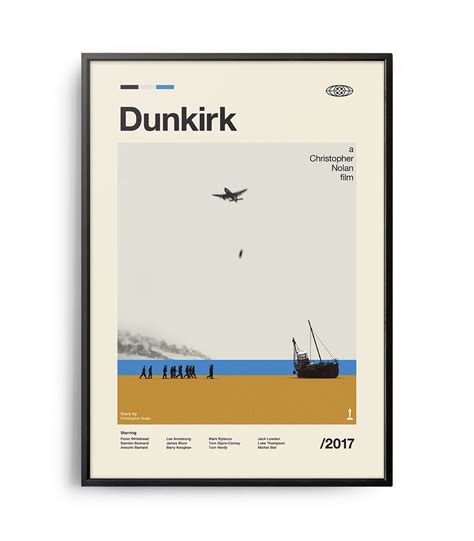 Mid-century modern Dunkirk movie poster - Weekend Poster