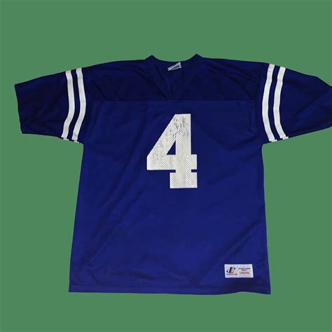 🔵 90s Jim Harbaugh Colts Jersey ⚪️ Size L 🔵 Condition... - Depop