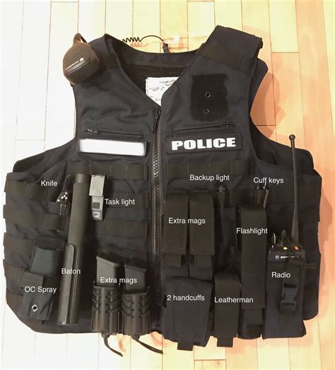 Current duty vest setup | Police tactical vest, Police duty gear ...