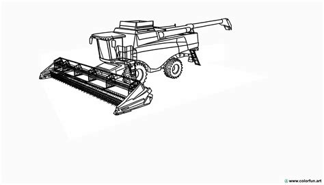 Coloriage d'une moissonneuse agricole à Télécharger ou à Imprimer ...