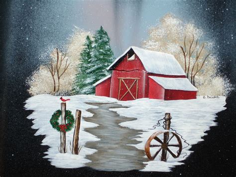 Winter Barn | Painting | Pinterest