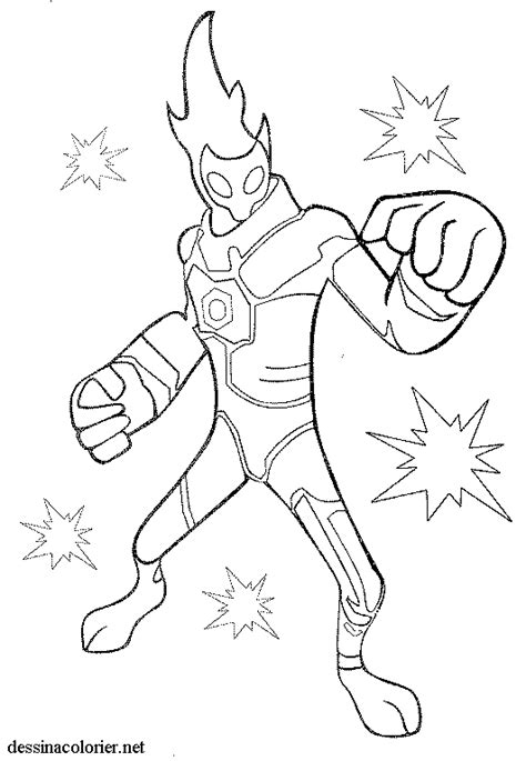 Ben 10 Heat Blast Coloring Pages