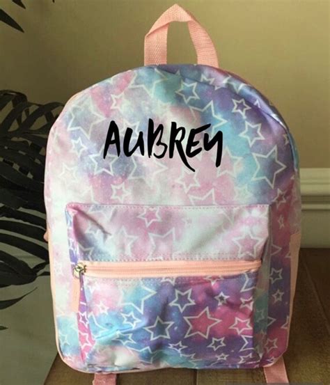 Personalized rainbow Backpack school backpack with name girls | Etsy