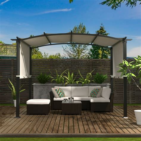 Cloud Mountain 8 x 10 Outdoor Pergola Patio Sun Shade Steel Pergola ...