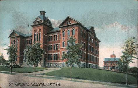 St. Vincents Hospital Erie, PA Postcard