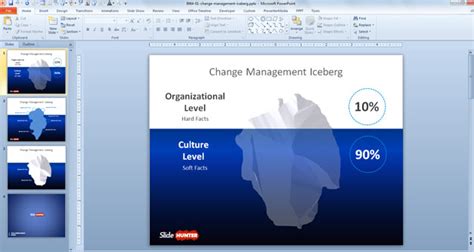 Free Change Management Iceberg Template for PowerPoint - Free PowerPoint Templates - SlideHunter.com