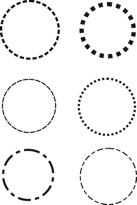 Dotted line circle vector free download